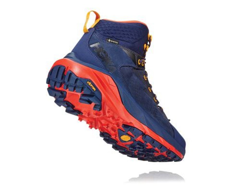 Hoka One One Wandelschoenen Heren - Kaha Gore-Tex - Blauw/Rood - JK1759462